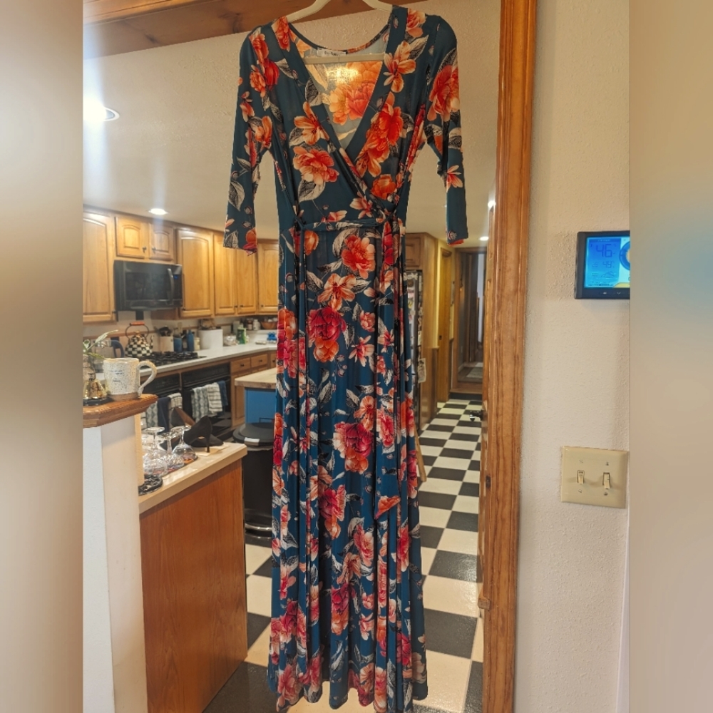 Floral Faux Wrap - Bon Rosy